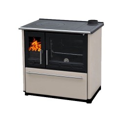 Liatinový sporák Plamen 850 Glas kremový s pravým vývodom dymovodu 2
